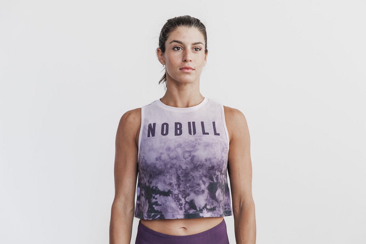 Nobull Muscle Dip-Dye Women\'s Tank Tops Purple | Australia (CV8214)